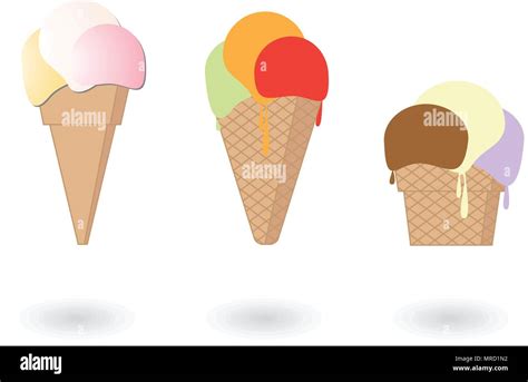 Colecci N De Helados Color Ilustraci N Vectorial Imagen Vector De Stock Alamy