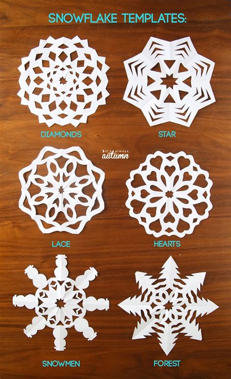 Easy Paper Snowflake Pattern Template Thongs