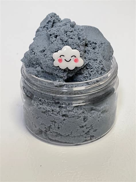 Stormy Clouds Dark Gray Cloud Slime Glitter Slime Scented Etsy