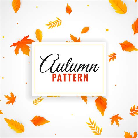 Beautiful Autumn Leaves Pattern Design Download Free Vector Art