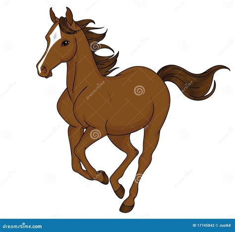 Cartoon Horse Running Stock Vector Illustration Of Trotting 17745842
