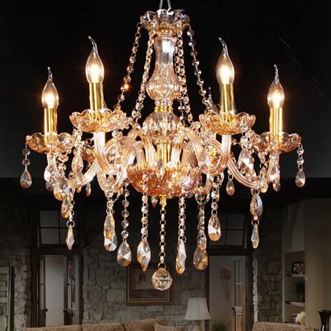Large Crystal Chandelier 6 Arms Luxury Crystal Light Fashion Chandelier