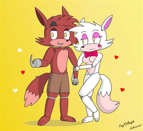 Five Nights At Freddy`s Foxy X Mangle By Odomastermind On Deviantart