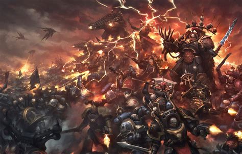 Wallpaper Artwork Ultramarines Warhammer 40 000 Black Legion Chaos
