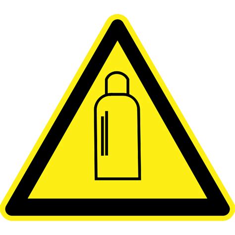 Bottle Under Pressure Hazard Warning Sign Transparent Png Stickpng