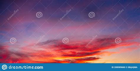 Devilish Sky At Sunset Stock Photo Image Of Devilish 208589660