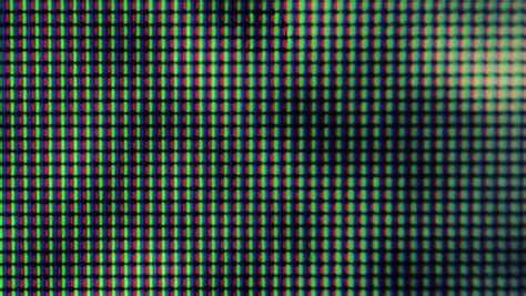 Rgb Pixels On The Tv During The Screening Of The Film Macro Close Up