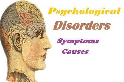 psychological disorder symptoms causes and complications
