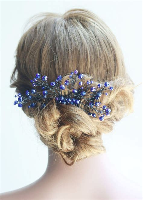 Check out our blue hair accessory selection for the very best in unique or custom, handmade pieces from our barrettes & clips shops. Amazon.com : FXmimior Bridal Women Navy Blue Vintage ...