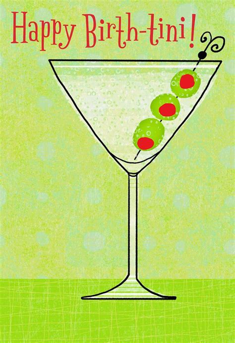 Martini Glass With Olives Birthday Card Greeting Cards Hallmark