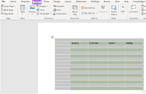 How To Create And Use Custom Table Templates In Microsoft Word