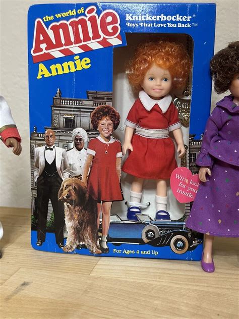 Vintage 1982 Little Orphan Annie Doll Lot Knickerbocker Warbucks Punjab