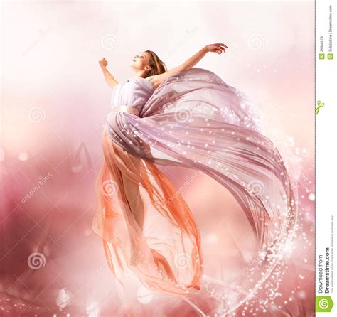Beautiful Girl Flying Stock Image Image Of Full Colors 26968879