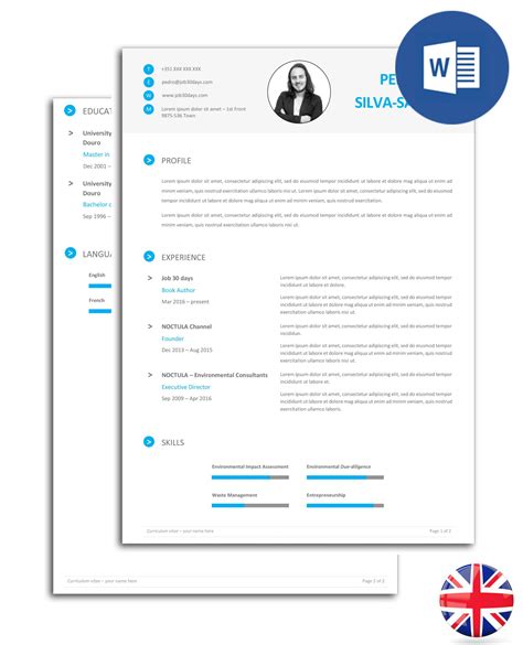 Résumé Cv Model With Two Pages