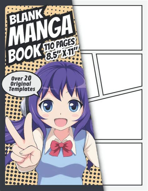 Blank Manga Book 110 Pages 85x11 Over 20 Original Templates
