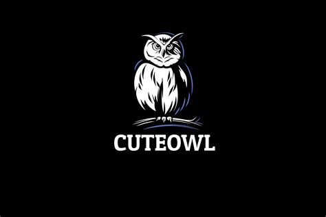 Owl Logo Cute Bird Logo Creative Logo Templates ~ Creative Market
