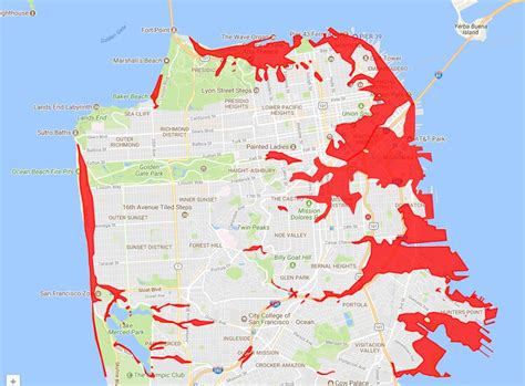 Areas To Avoid In San Francisco Map San Francisco Areas To Avoid Map California Usa
