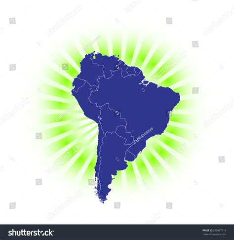 Detailed Map South America Background Vectors Stock Vector Royalty
