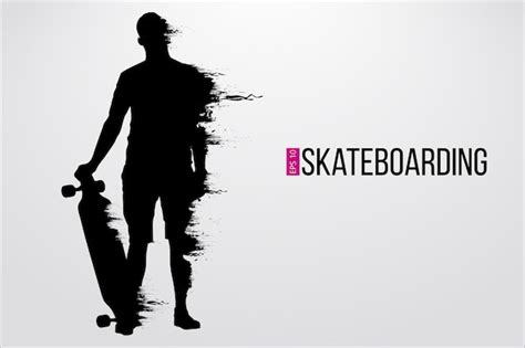 Premium Vector Silhouette Of A Skateboarder