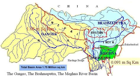 1 The Catchments Area Of Brahmaputra Ganges Meghna Rivers System Sdnp