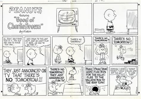 Peanuts Comic Strips By Charles Schulz Original Sunday Photostat