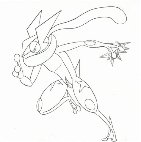 Ash Greninja Coloring Sheet Coloring Pages