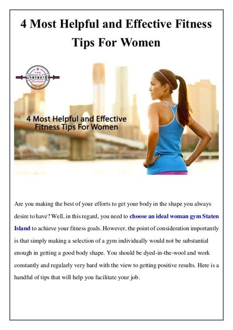4 Most Helpful And Effective Fitness Tips For Women