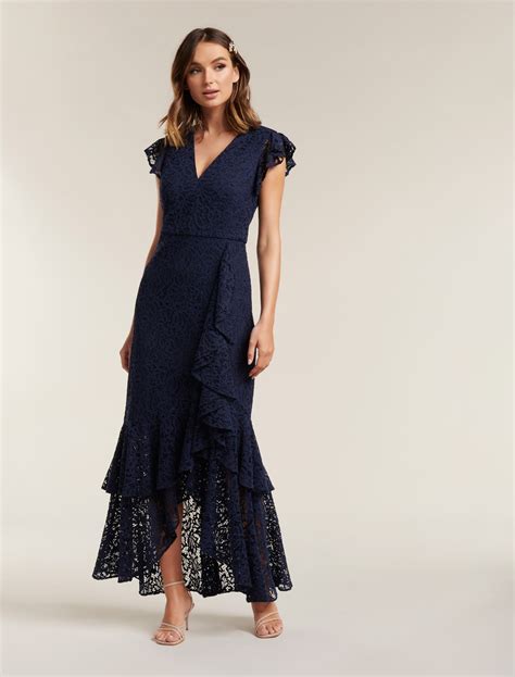 Audrey Lace Ruffle Maxi Dress Womens Fashion Forever New