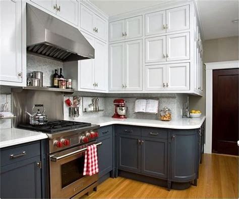20 White Upper Cabinets Gray Lower Pimphomee