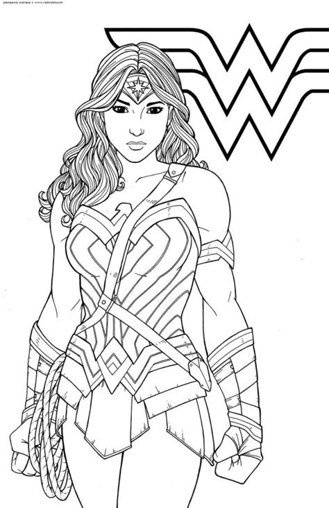 Ausmalbilder Wonder Woman Drucken Superhelden Kostenlos