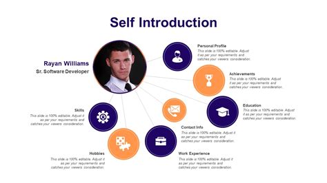 Self Introduction Powerpoint Presentation Slide Resume Ppt Templates