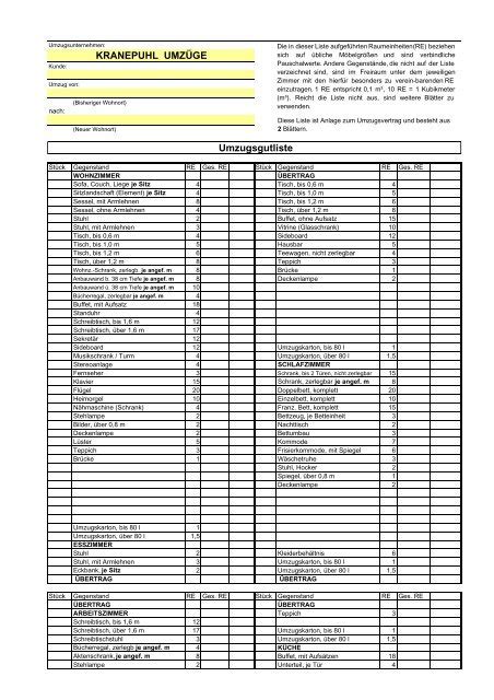 Viele zeichnungen zum ausdrucken für. Umzugsliste