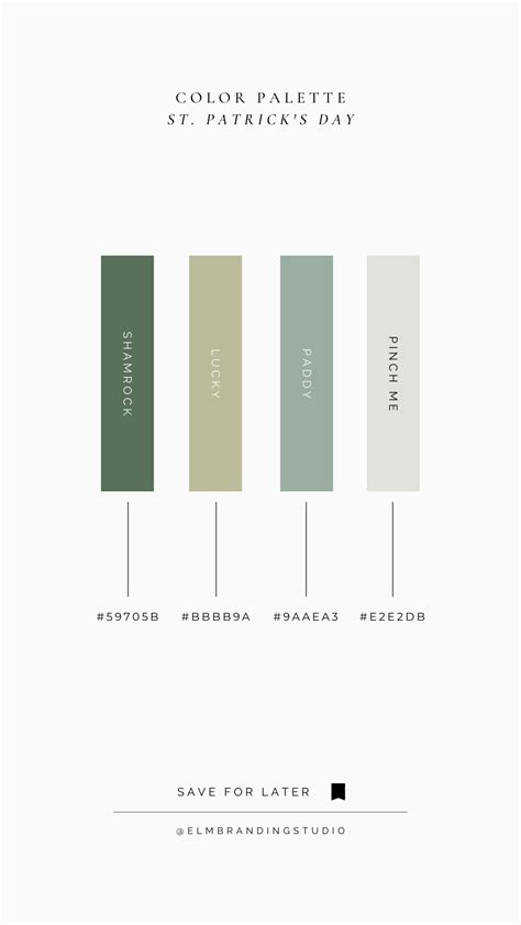 Green Color Palette Brand Design Color Palette Green Colour