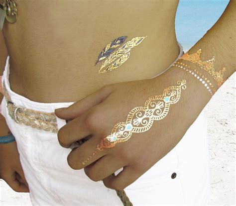 metallic temporary tattoos for women teens girls 12 sheets gold silver temporary tattoos glitter