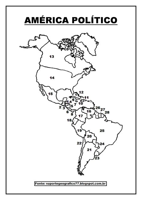 Mapa Da America Do Sul Numerado Em Pdf Suporte Geografico Images