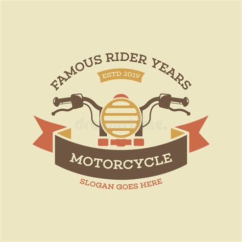 Retro Motorcycle Logo Design Concept Stock Illustration Illustration
