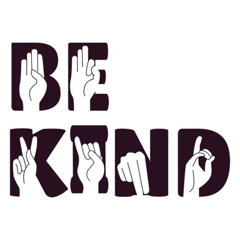 Be Kind Sign Language Svg