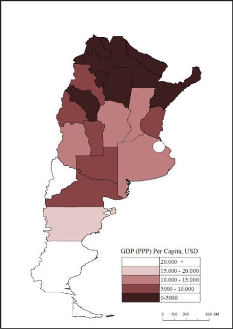 Mapa De Provincias Argentinas Por Gdp Per Capita Rargentina
