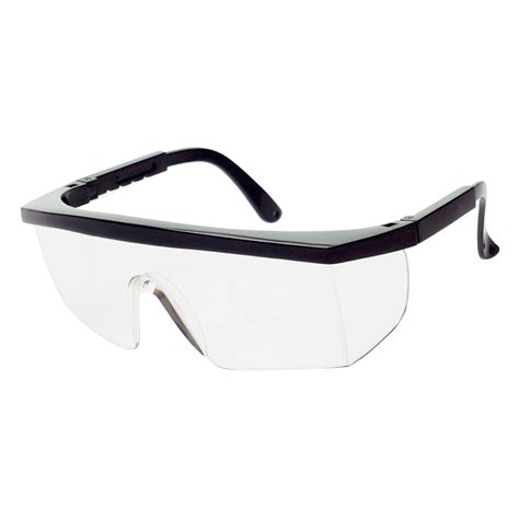 airgas rad64051203 radnor® retro black safety glasses with clear polycarbonate anti scratch