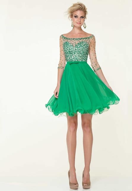 Hot Sale Green Short Homecoming Dresses 8th Grade Prom Dresses 2016