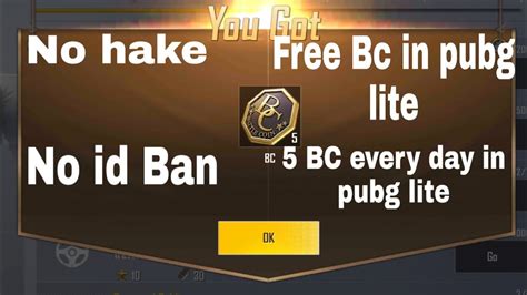 How To Grow Your Bc In Pubg Lite 😯😯😯 Youtube