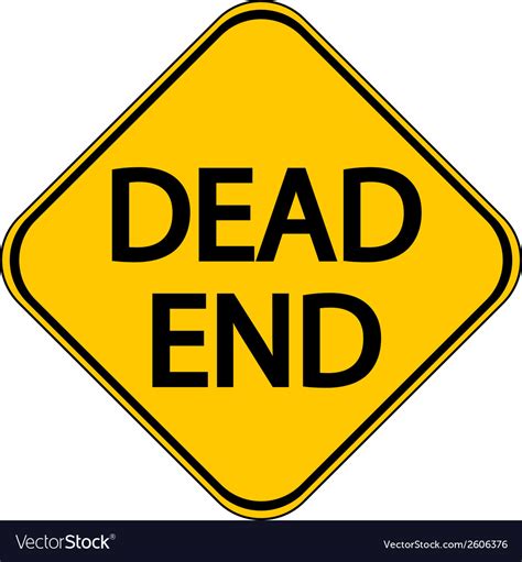 Dead End Sign Royalty Free Vector Image Vectorstock