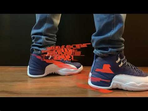 Check the colour of the jumpman logo is correct for the colourway of the shoe. Jordan 12 INDIGO Detailed look / On Foot - YouTube