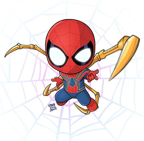 Iron Spider Man Avengers Caricatura Spiderman Dibujos Animados