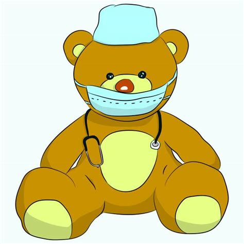 Sick Teddy Bear Backgrounds Illustrations Royalty Free Vector Graphics