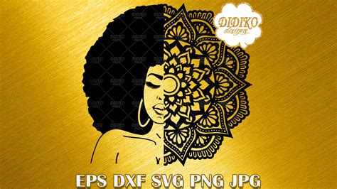 Clip Art Image Files Card Making Stationery Afro Girl Svg African
