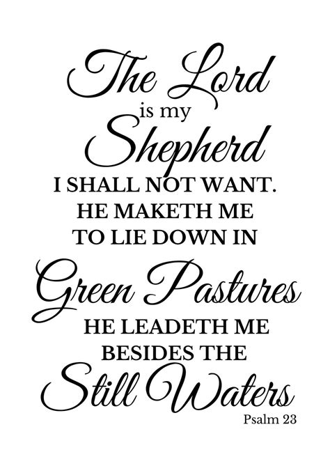 Psalm 23 Svg The Lord Is My Shepard Svg For Cut File Cricut Etsy