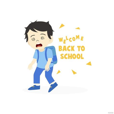 Free Funny Back To School Clipart Eps Illustrator  Png Svg