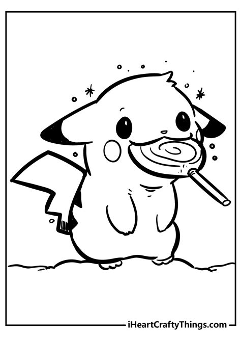 Pikachu Head Coloring Pages
