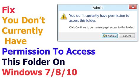 Windows You Do Not Have Permission To Access Error Fix Hot Sex Picture